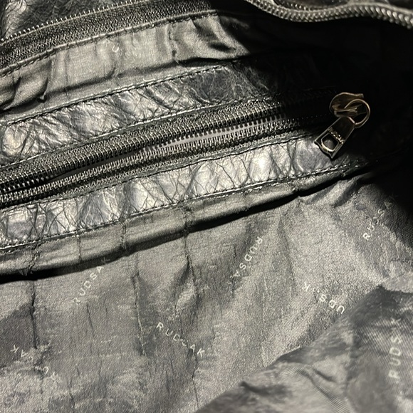 RUDSAK vintage pre loved condition black leather adjustable straps tote bag - Picture 4 of 4